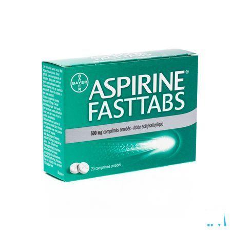 Aspirine Fasttabs 500 mg Filmomhulde tabl 20