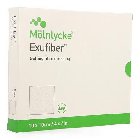 Exufiber Gelling Fibre Dressing Ster 10 X 10Cm 10  -  Molnlycke Healthcare