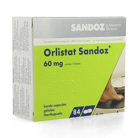 Orlistat Sandoz Harde Capsule 84 X 60 mg 