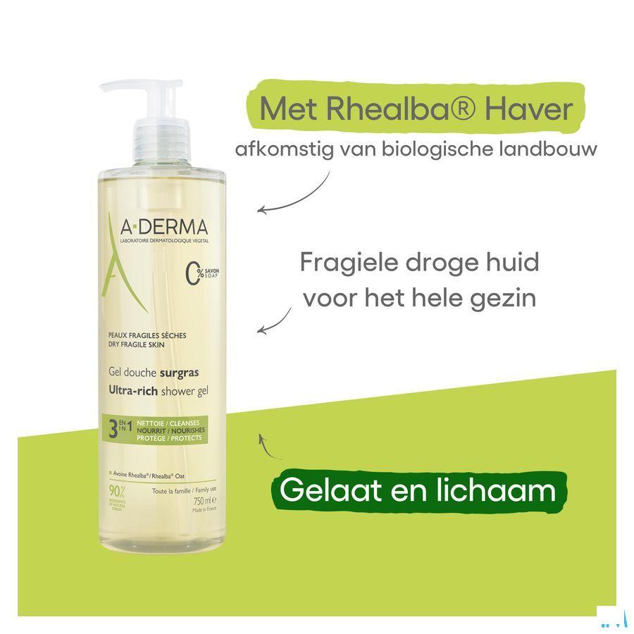 Aderma Gel Douche Surgras 750 ml