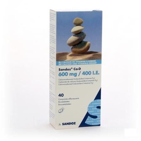 Sandoz Ca D 600 mg/400IEBruistabletten 40