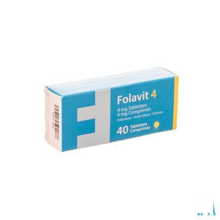 Folavit 4 4 mg Tabletten 40 X 4 mg  -  Kela Pharma