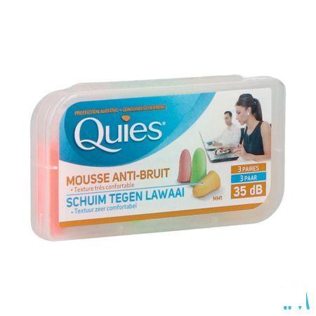 Quies Oordoppen Mousse Fluo 3 Paar  -  Quies