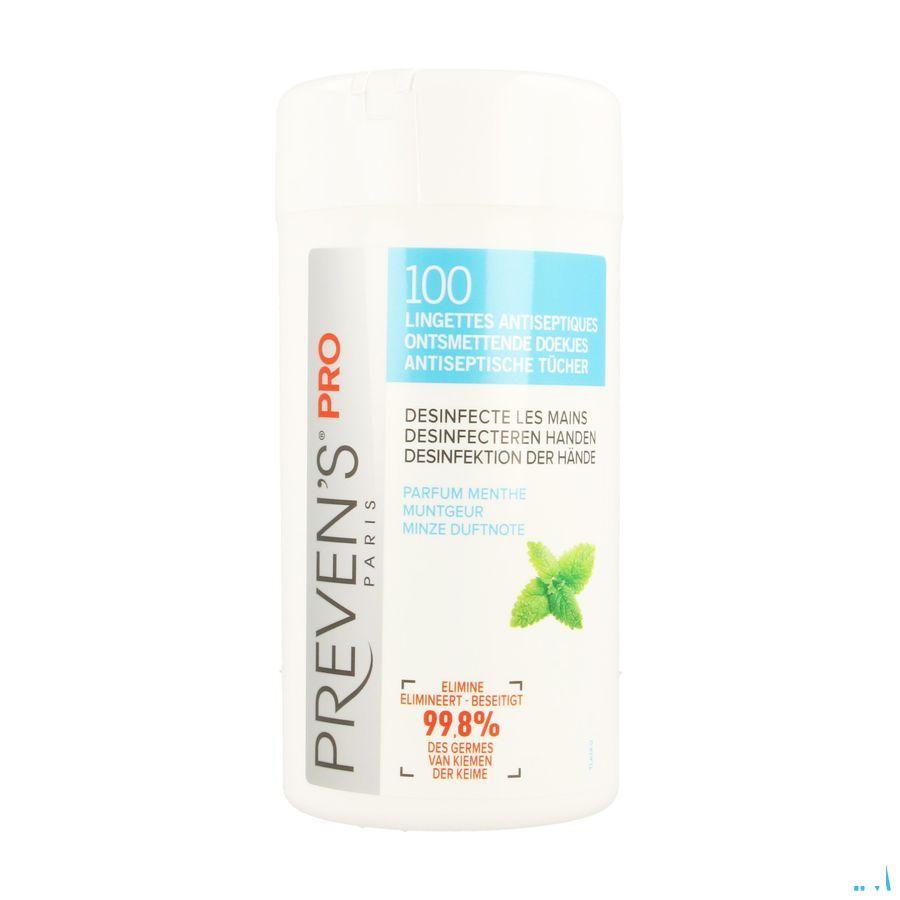 Preven's Anti septiques Lingettes Menthe 100