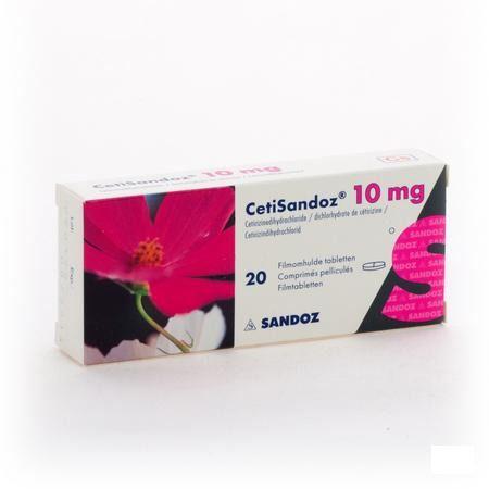 Cetirizine Sandoz Tabletten 20 X 10 mg 