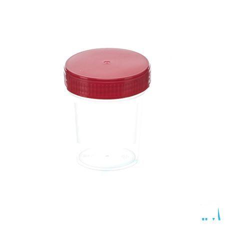 Urinepot N Ster + Cap Rood 100 ml 1