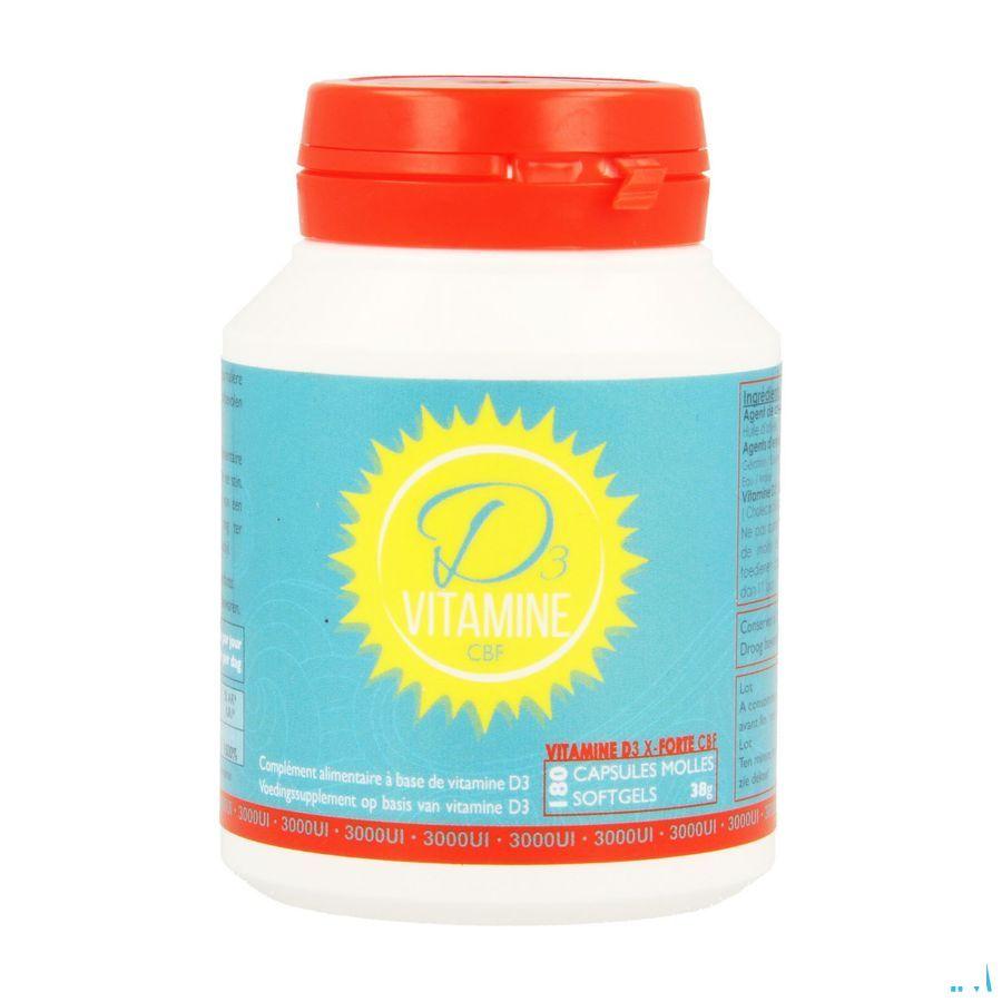 Vitamine D3 Cbf X-forte 3000UI Softgels 180