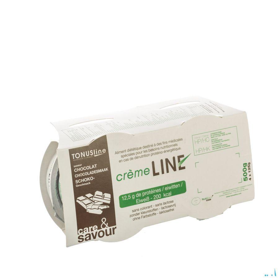 Cremeline + Chocolade zonder lactose 4x125 gr  -  Nutrisens Medical