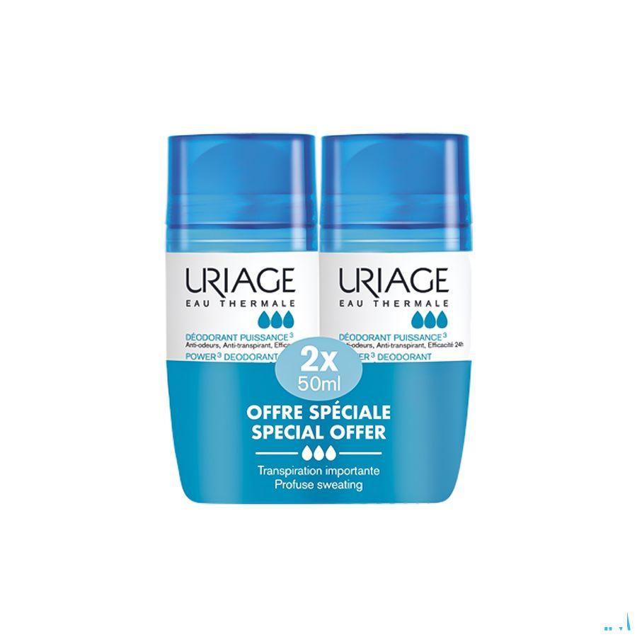 Uriage Deodorant Puissance 3 Roll On 2x50 ml