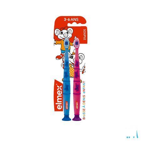 Elmex Brosse Dents Enfant 3-6A Souple Duopack