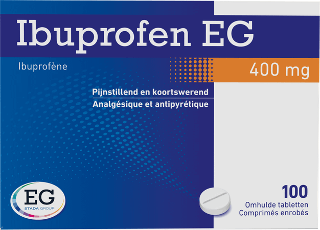 Ibuprofen EG 400 mg Comprimes Pellicules 100 X 400 mg  -  EG