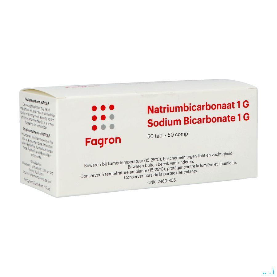 Bicarbonate Sodium 1 gr Ud Comprimes 50  -  Fagron