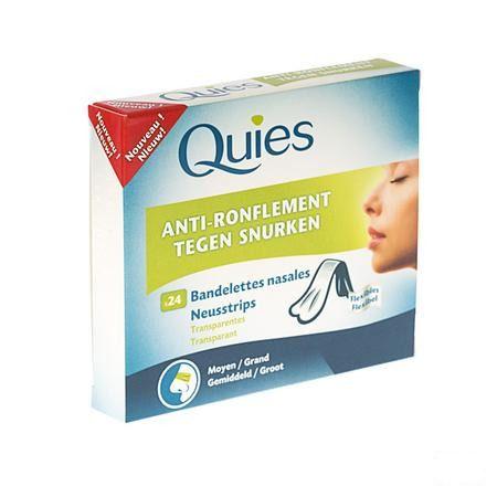 Quies Tegen Snurken Neusstrips Groot 24  -  Quies