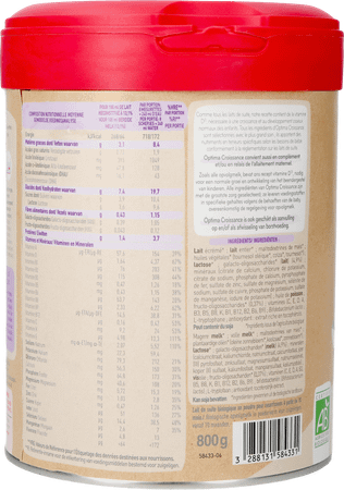 Babybio Optima 3 Peutermelk 800G  -  Ocebio