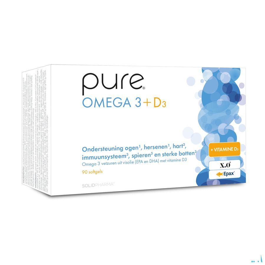 Pure Omega 3 + D3 Softgels 90