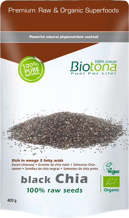 Biotona Black Chia Raw Seed 400 gr  -  Keypharm