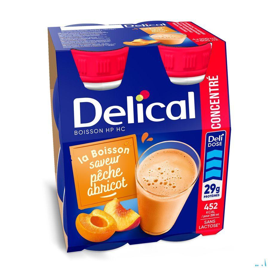 Delical Hp Hc Drank Geconc. Perzik Abrik. 4x200 ml  -  Bs Nutrition