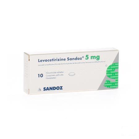 Levocetirizine Sandoz 5 mg Tabletten Enrob. 10 X 5 mg