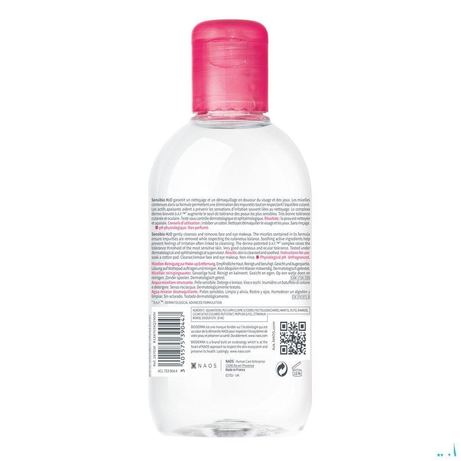 Bioderma Sensibio H2o Rein-ontschm. Gev.huid 250 ml
