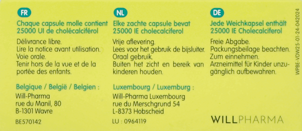 Vitamine D Will 25000Ui Caps Molle 24
