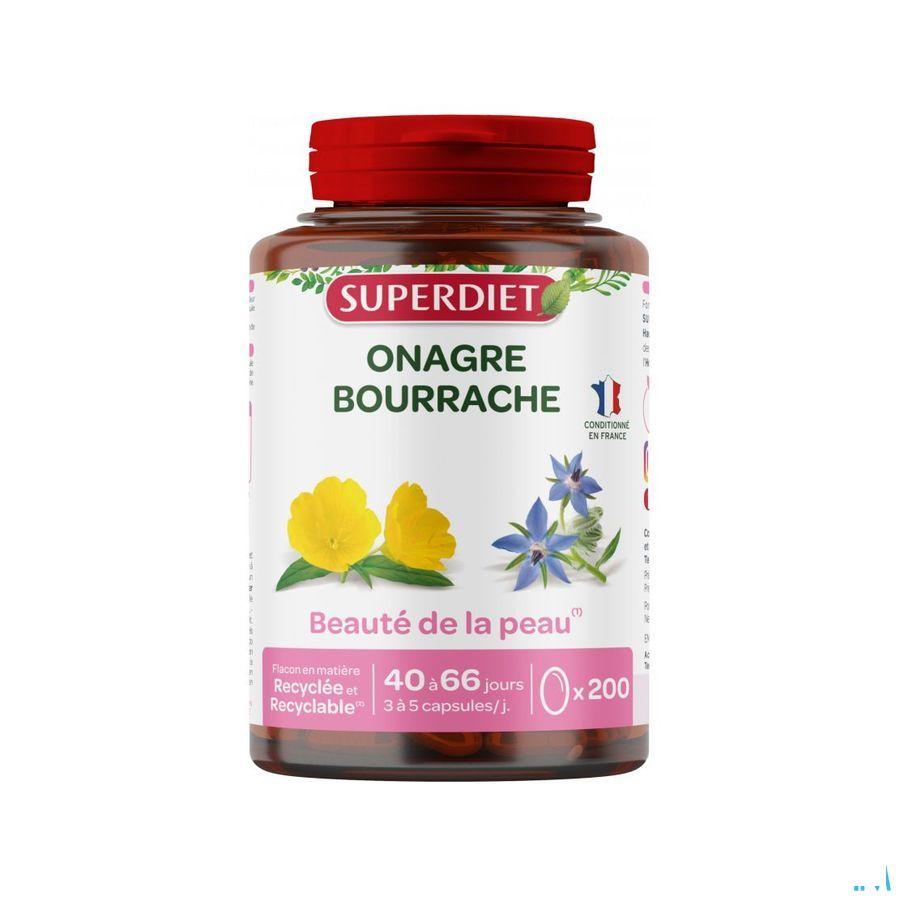 Super Diet Onagre Bourrache Capsule 200  -  Superdiet Laboratoires