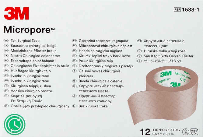 Micropore 3m Skin Tone 25,0mmx9,15m Rol 12 15331  -  3M