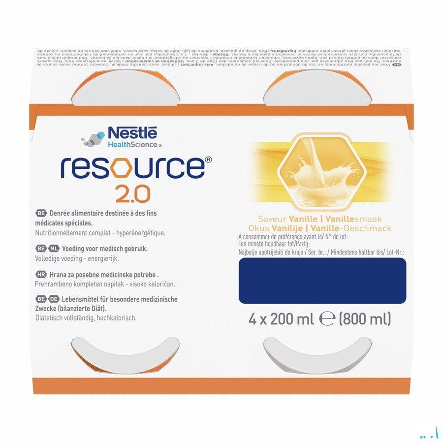 Resource 2.0 Vanille 4x200 ml 12100535  -  Nestle