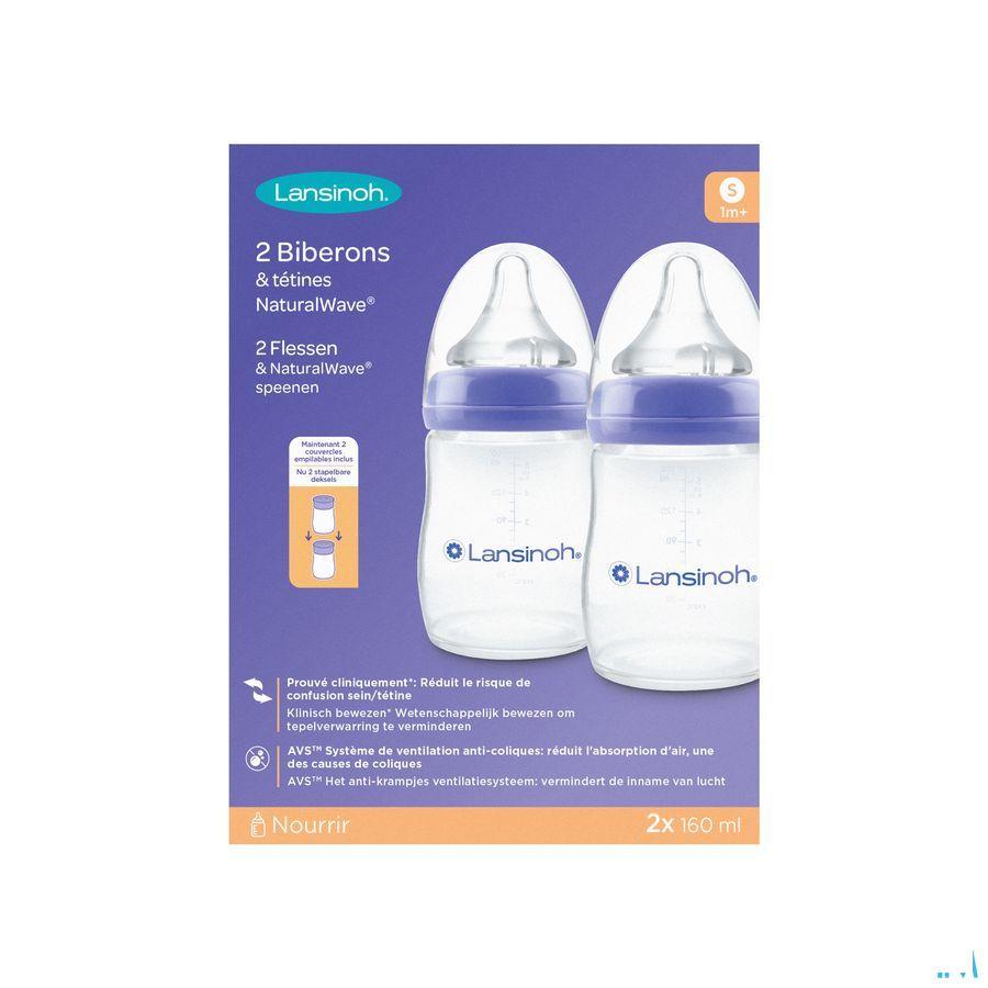 Lansinoh Zuigfles Natural Wave 2X160 ml