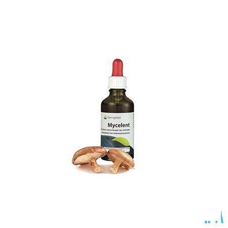 Mycelent Flacon Glas Etiket En Druppelteller 50 ml  -  Springfield Nutraceuticals