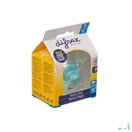 Difrax Fopspeen Natural 12 + Nacht  -  Difrax