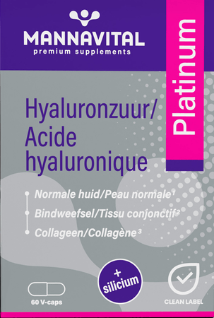 Mannavital Hyaluronzuur Platinum V-Caps 60