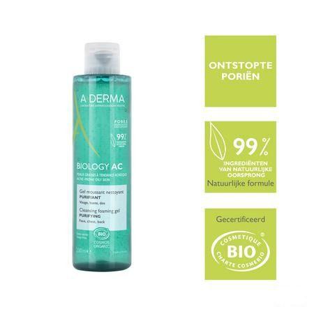 Aderma Biology Ac Zuiv. Schuim.Reinig.Gel 200 ml