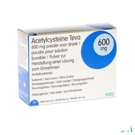 Acetylcysteine Teva 600 mg Pdr Sach 30 X 600 mg