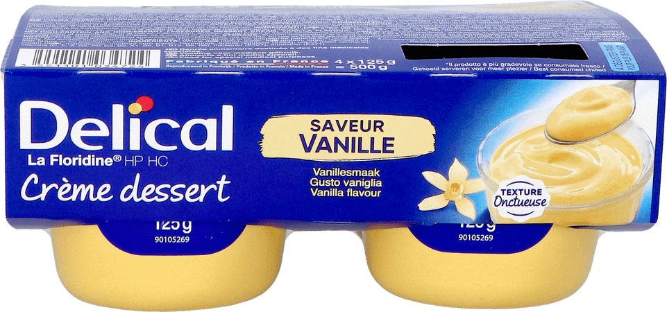 Delical Creme Dessert La Floridine Vanille 4X125 g  -  Bs Nutrition