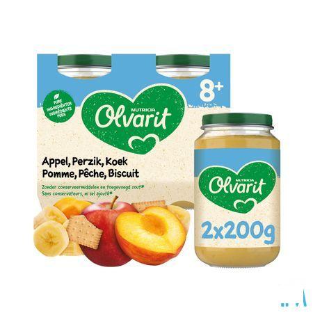 Olvarit Fruit Appel Perzik Koek 2x200 gr 8m54  -  Nutricia