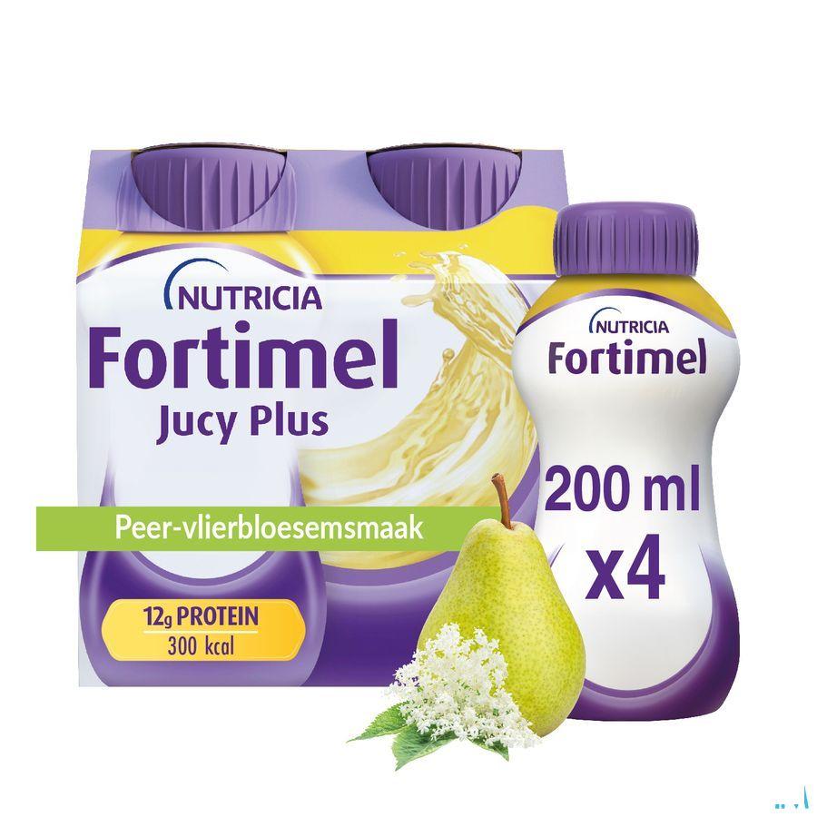 Fortimel Jucy Plus Peer Vlierbloes. 4 x 200 ml 185088