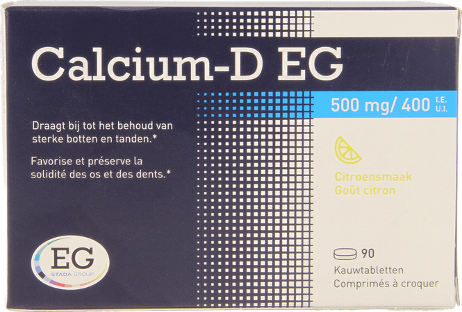 Calcium-D Eg 500 mg/400Iu Comp Croq 90  -  EG