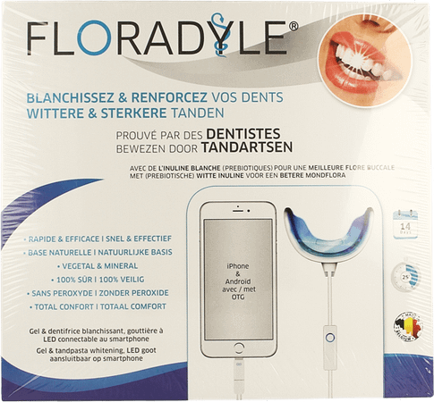 Floradyle Witmakende Tandgel 4 ml + Tandpasta 50 ml  -  Hauliga