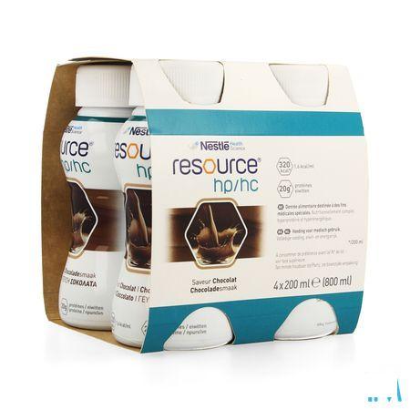 Resource Hp Hc Chocolade Fles 4x200 ml  -  Nestle