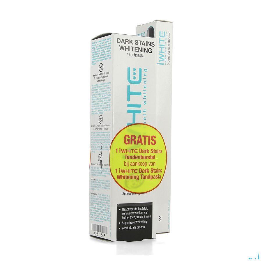 Iwhite Dark Stains Whitening Tandpasta Tube 75 ml