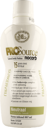 Prosource Nocarb Neutraal 15G Eiwit/30 ml Fl 887ml