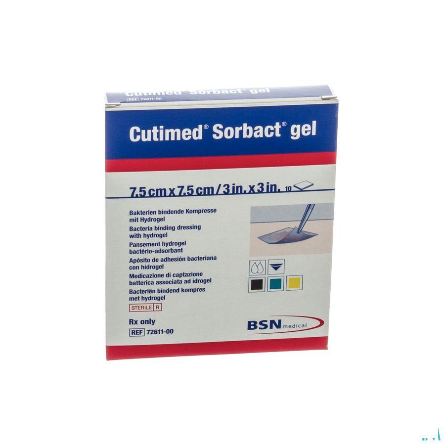 Cutimed Sorbact Gel 7,5cmx 7,5cm 10 7261100