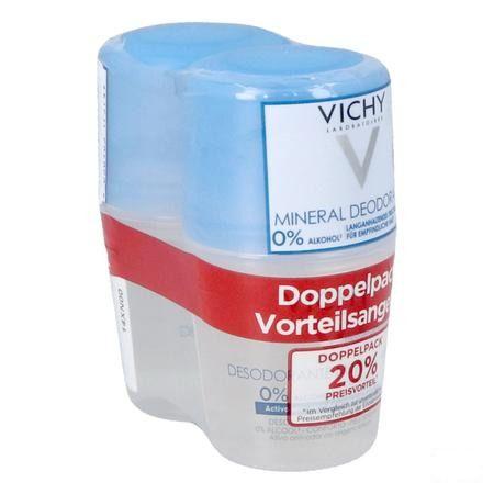 Vichy Deo Mineraal Roller 48u Duo 2x40 ml  -  Vichy