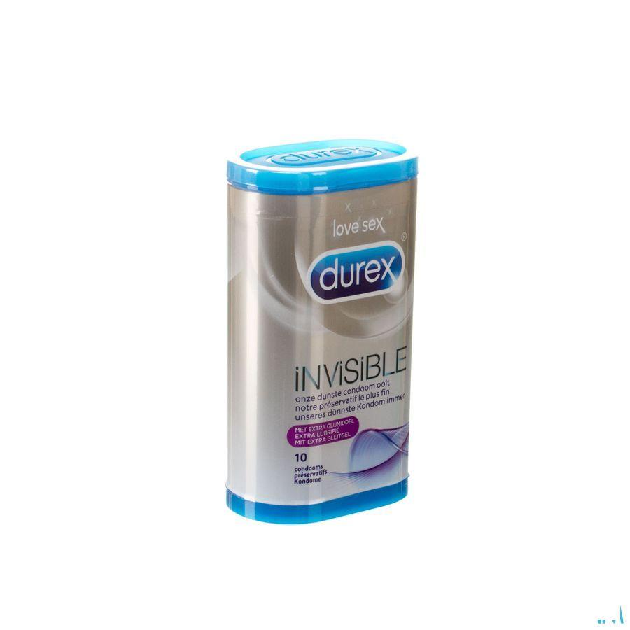 Durex Invisible Extra Fin + Extra Lubrifiant 10