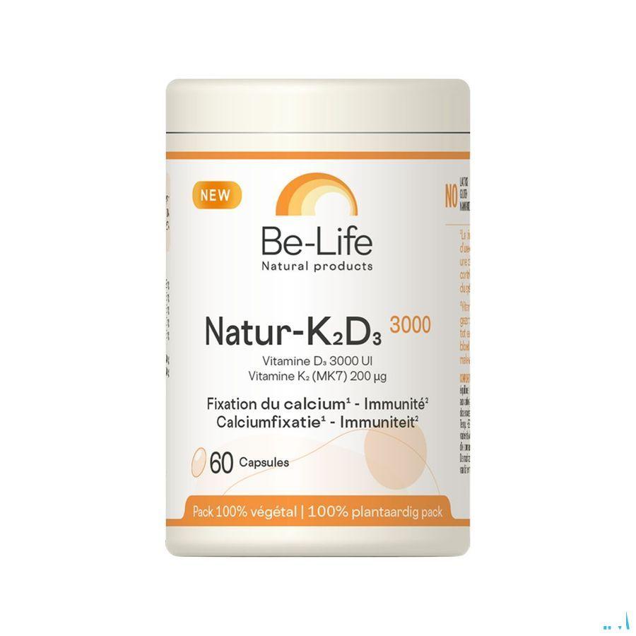 Natur K2 D3 3000 Be Life Caps 60  -  Be-Life