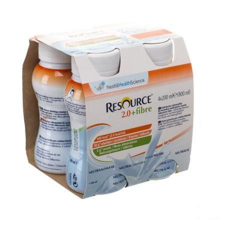 Resource 2.0 Fibre Neutraal 4x200 ml 12100792  -  Nestle