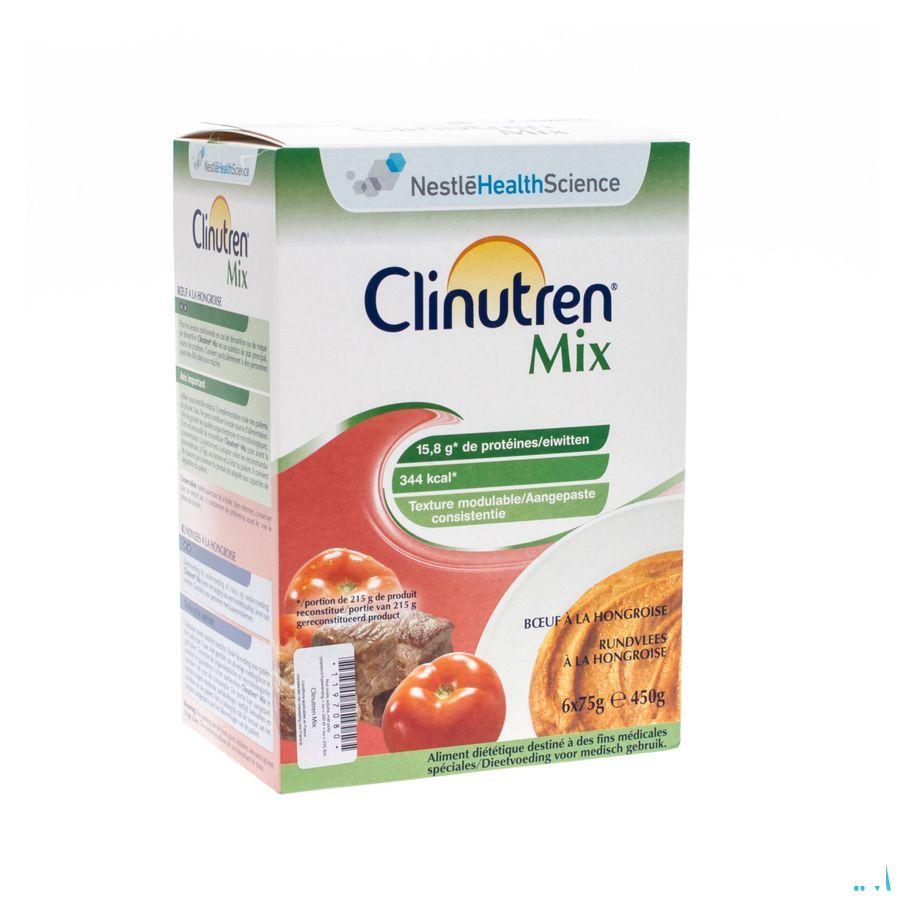 Clinutren Mix Runds Hongaars Zakje 6x75 gr  -  Nestle