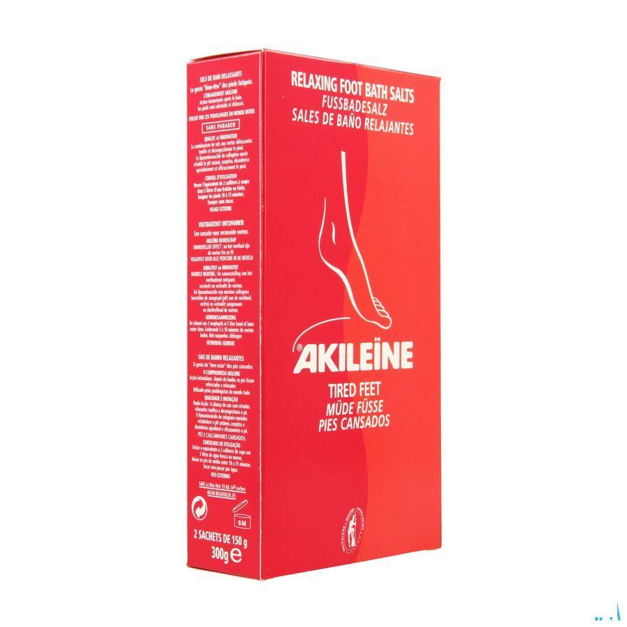 Akileine Rood Badzout Voeten Zakje 2x150 gr 101220  -  Asepta