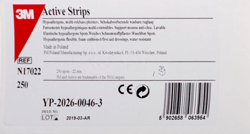 Nexcare 3m Active Strips 23mm Dots 250 17022  -  3M