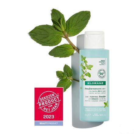 Klorane Gezicht Munt Aquatic Zuiverend Poeder 50 g